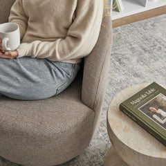 Sadie Swivel Armchair Mushroom