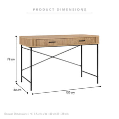 Haven 120cm Desk Oak