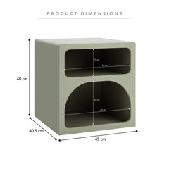 Santorini Bedside Table Green (Set of 2)