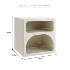 Santorini Bedside Table Off-White