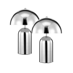 Mushroom Table Lamp Chrome (Set of 2)