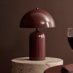 Mushroom Table Lamp Cabernet
