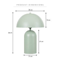 Mushroom Table Lamp Sage