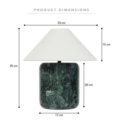 Blake Marble Table Lamp Emerald