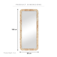 Sebastian 180cm Rectangle Mirror Burl