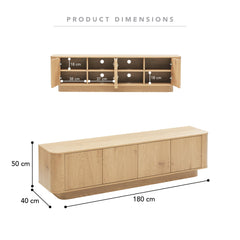 Nina Entertainment Unit Oak (180cm)