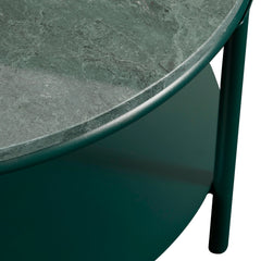 Fernando Marble and Metal Coffee Table Green