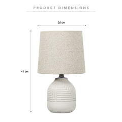 Maze Modern Ceramic Table Lamp White