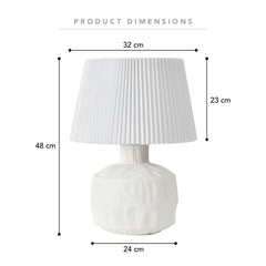 Cleo Table Lamp White