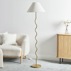 Lulu Squiggle Floor Lamp Gold