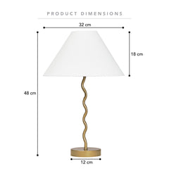Lulu Squiggle Table Lamp Gold (Set of 2)