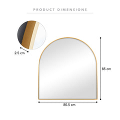 Naomi 85cm Large Arch Mirror Gold