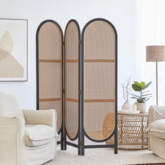 Kojo 3 Panel Room Screen Black
