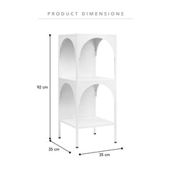 Eve Metal Open Front Shelving Unit White