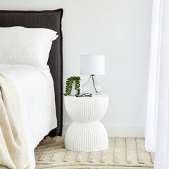 Saluzzo MgO Side Table White