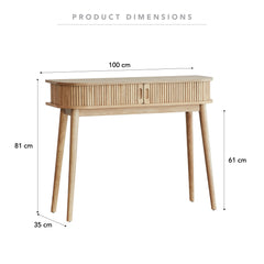 Curve Console Table Natural (100cm)