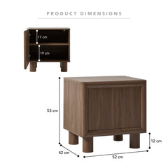 Linero Bedside Table Walnut