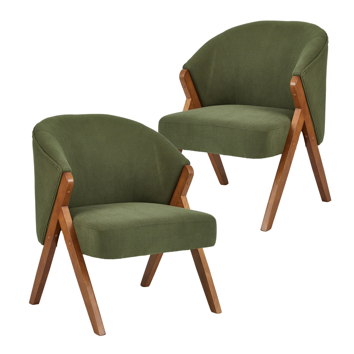 Remy Accent Chair Green (Set of 2)