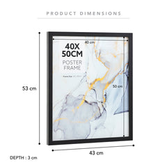 Set of 2 40x50cm Poster Photo Frames