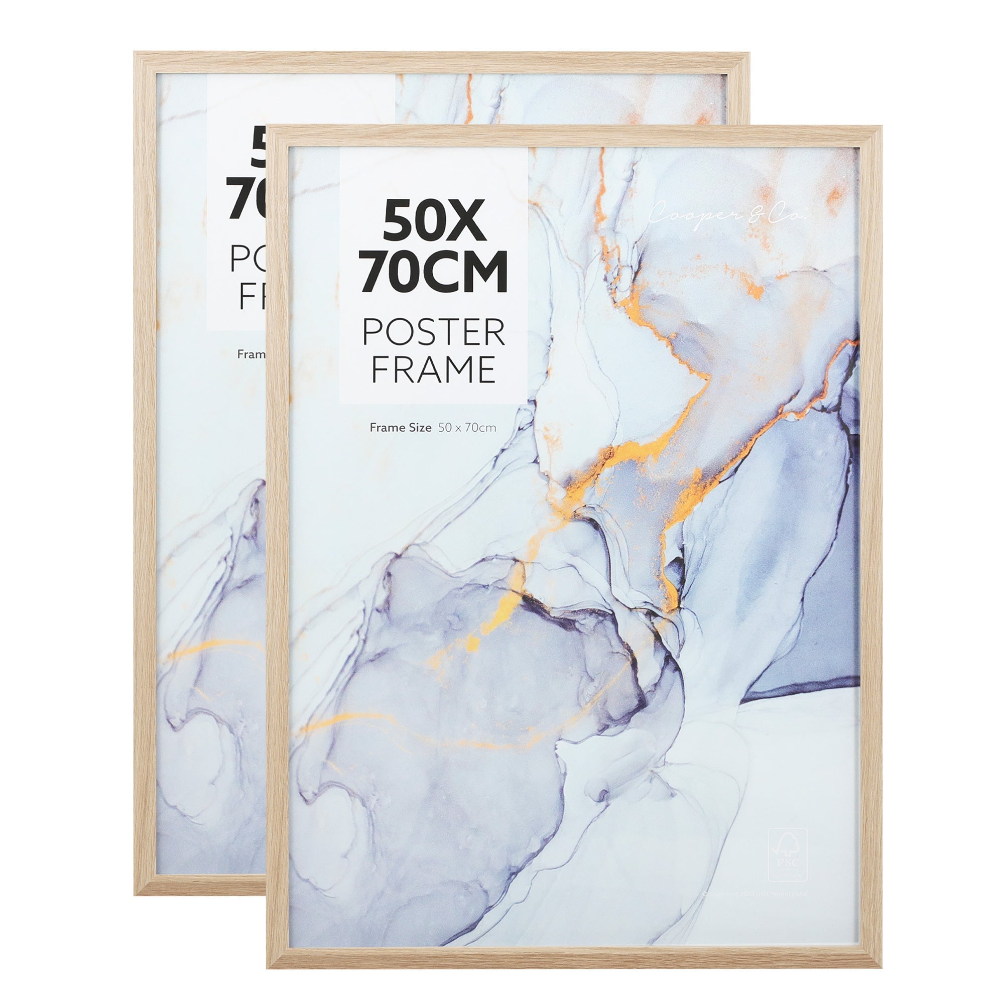 Set of 2 50x70cm Poster Photo Frames