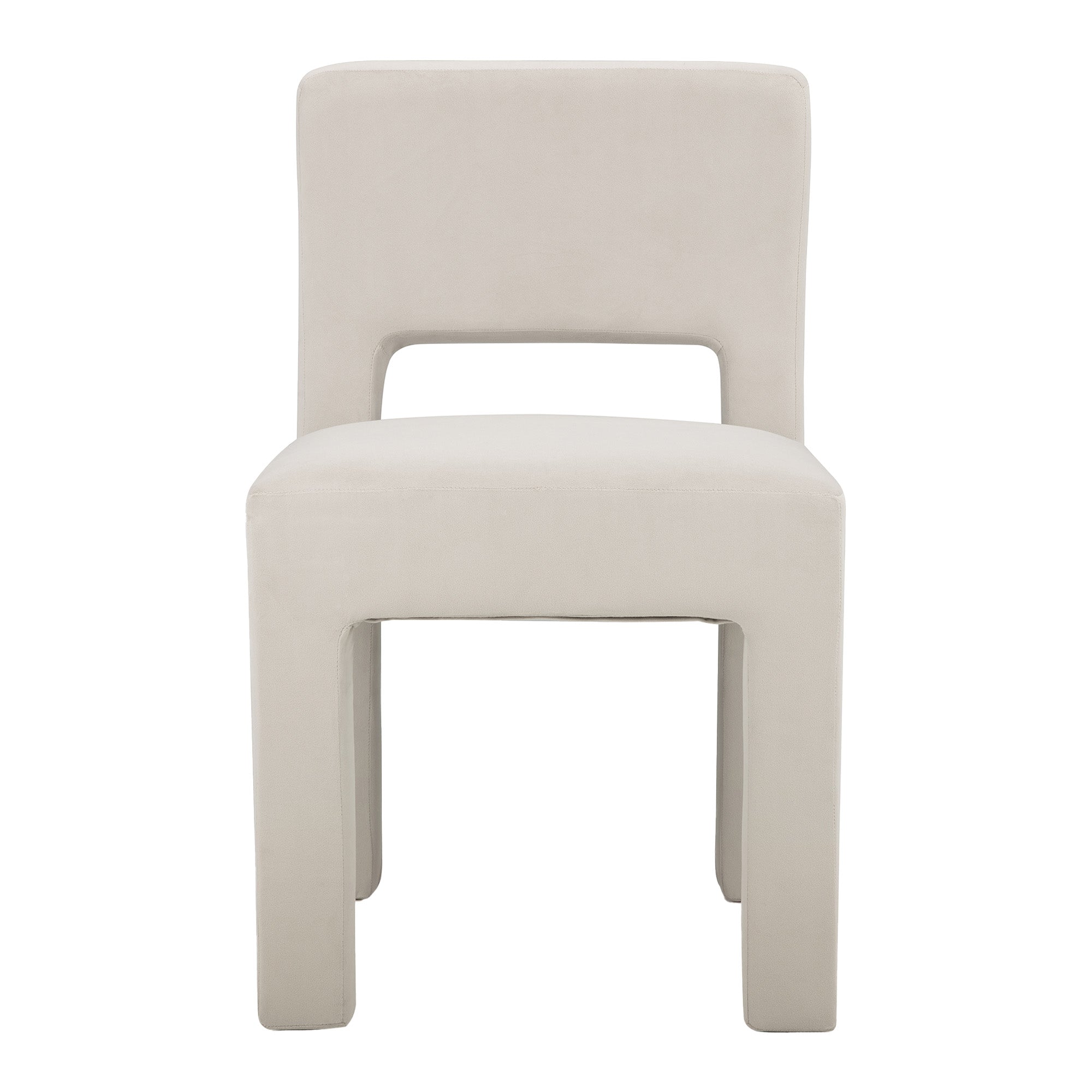 Claude Set of 4 Dining Chairs Beige Velvet
