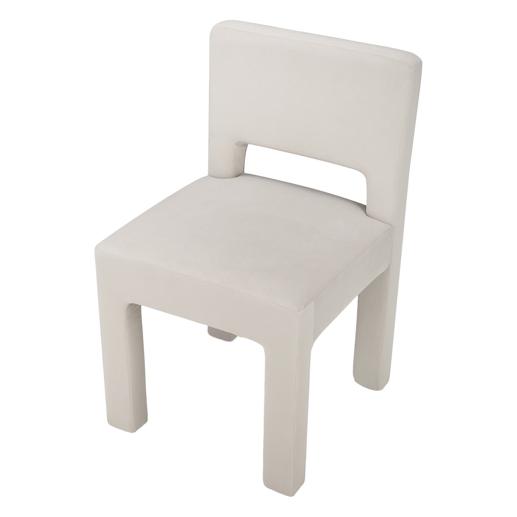 Claude Set of 4 Dining Chairs Beige Velvet
