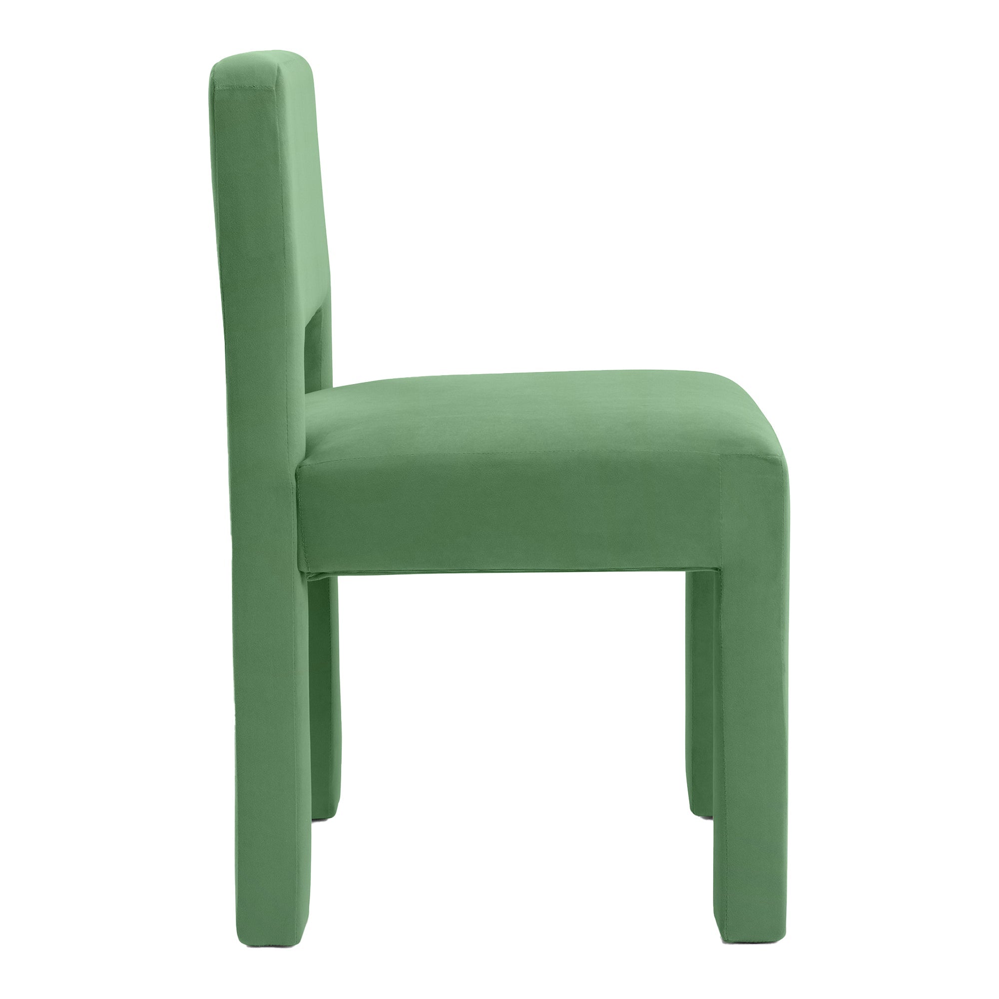 Claude Set of 4 Dining Chairs Green Velvet