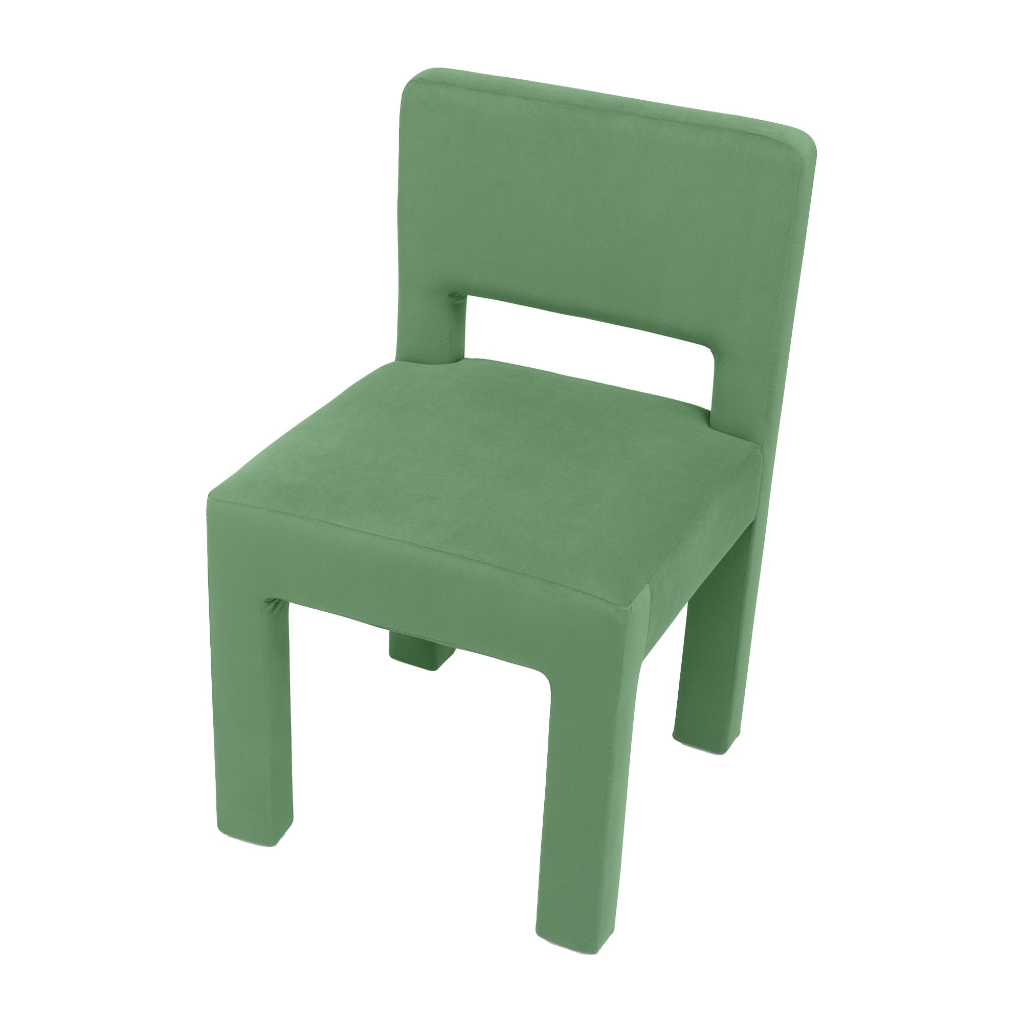 Claude Set of 2 Dining Chairs Green Velvet