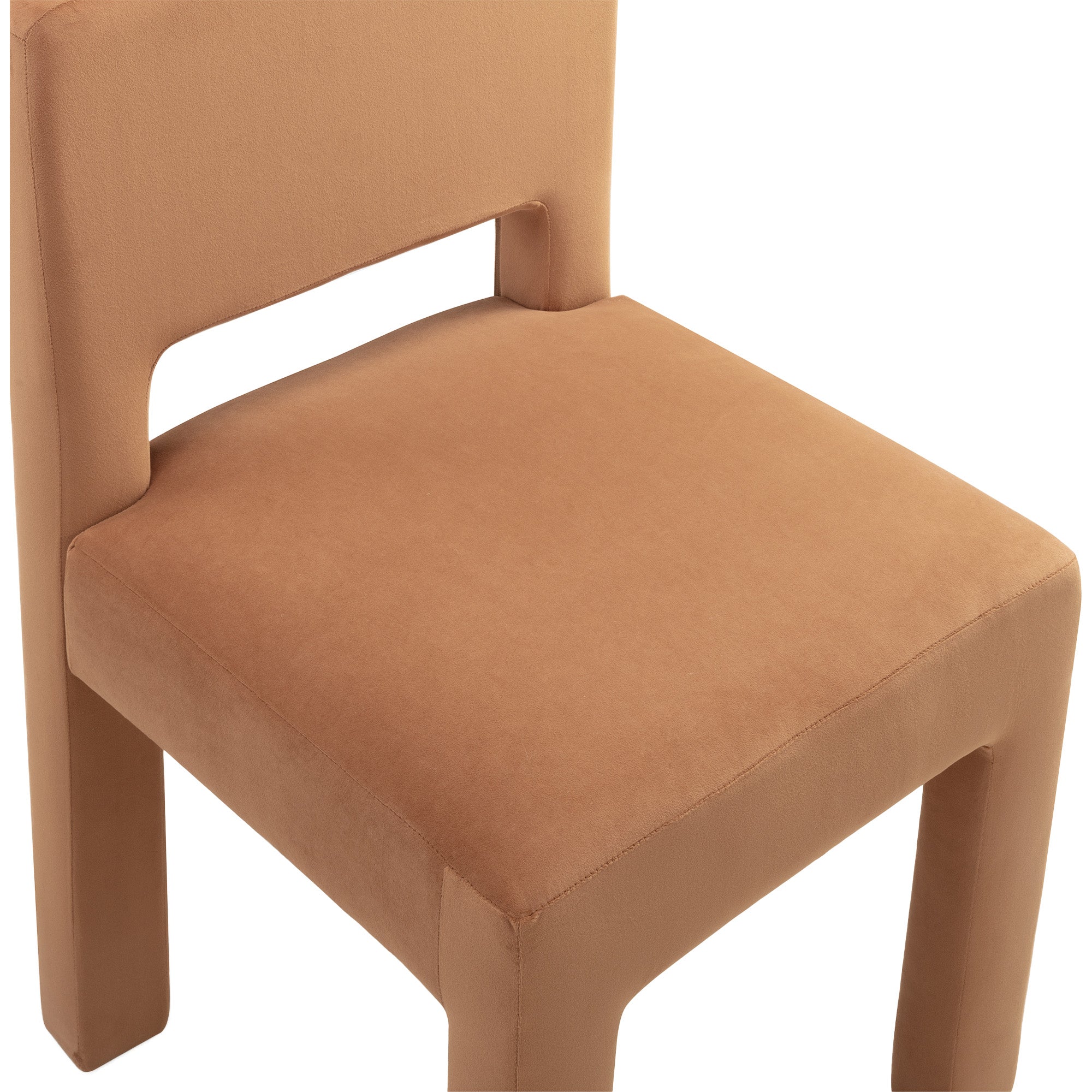Claude Set of 4 Dining Chairs Rust Velvet