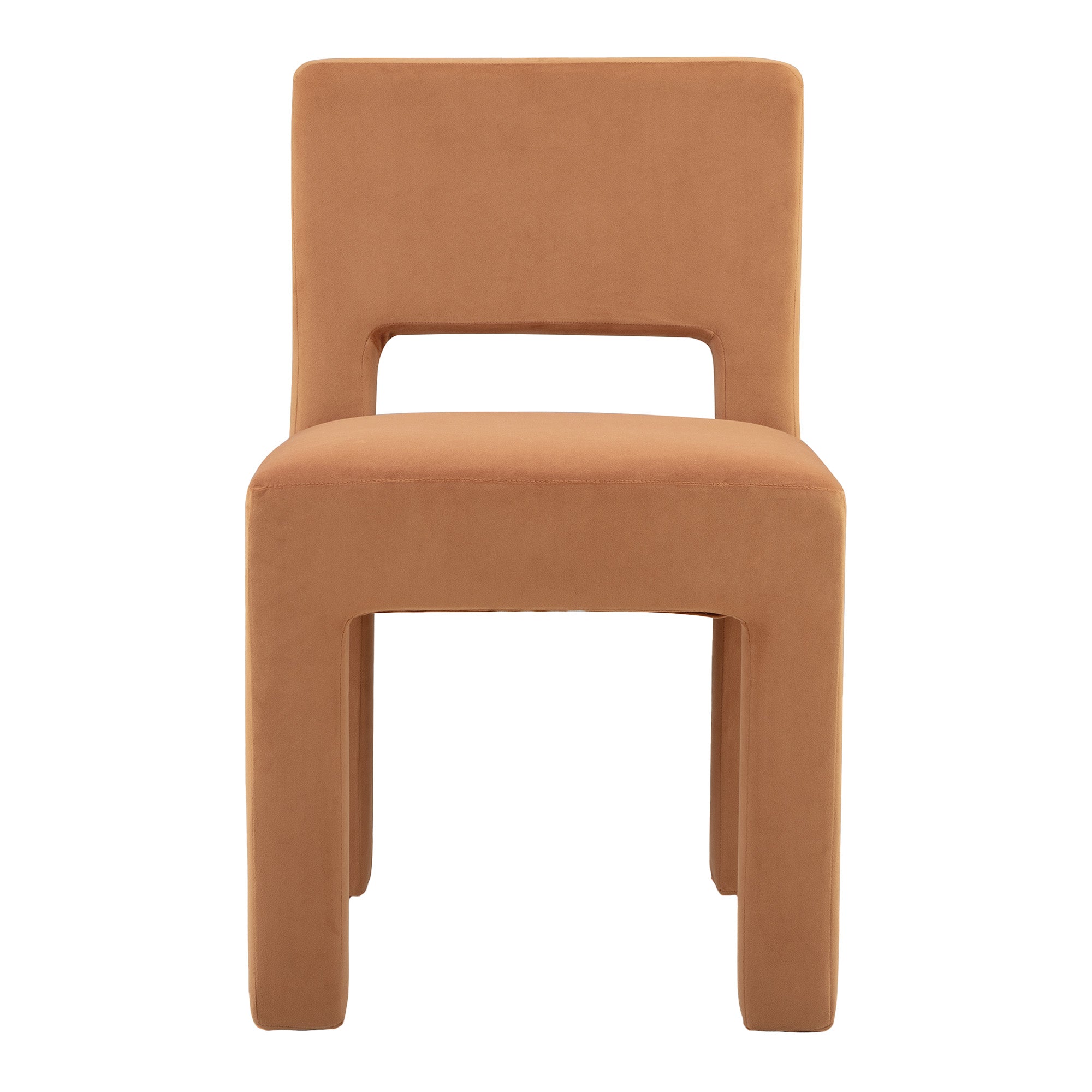 Claude Set of 2 Dining Chairs Rust Velvet