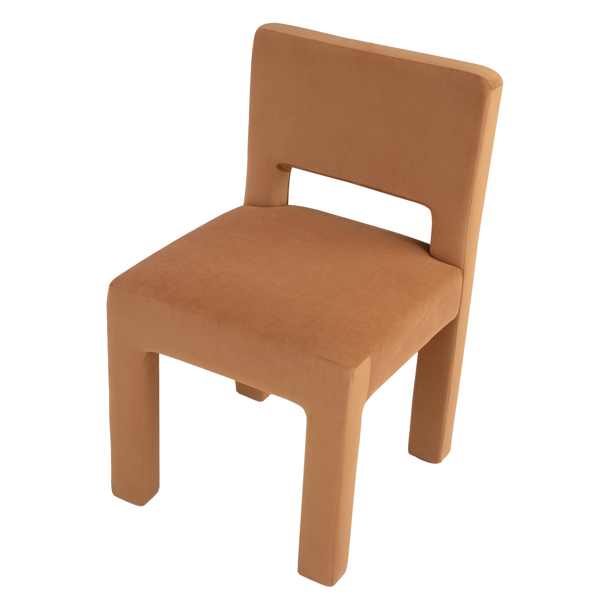 Claude Set of 2 Dining Chairs Rust Velvet