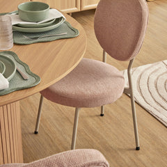 Dora Set of 2 Dining Chairs Pink and Grey