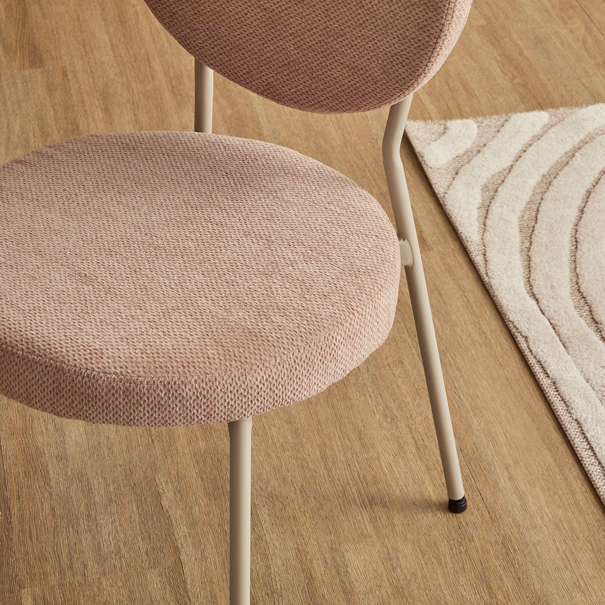 Dora Set of 4 Dining Chairs Pink and Grey