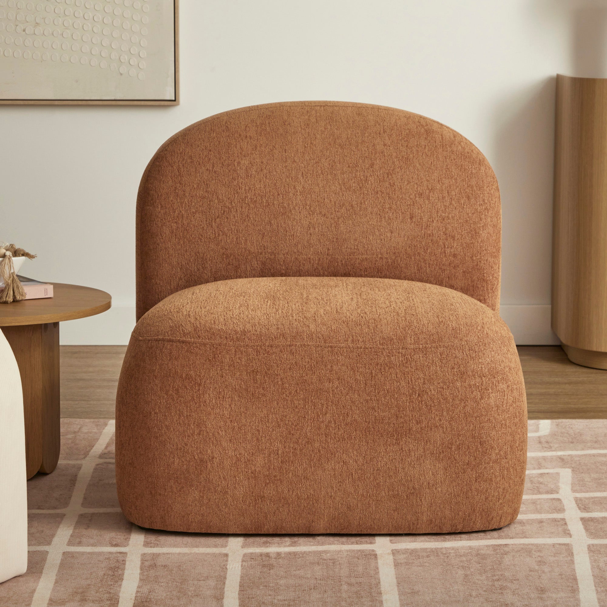 Luca Block Accent Chair Pumpkin