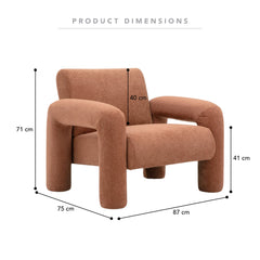Matilda Armchair Rust (Set of 2)