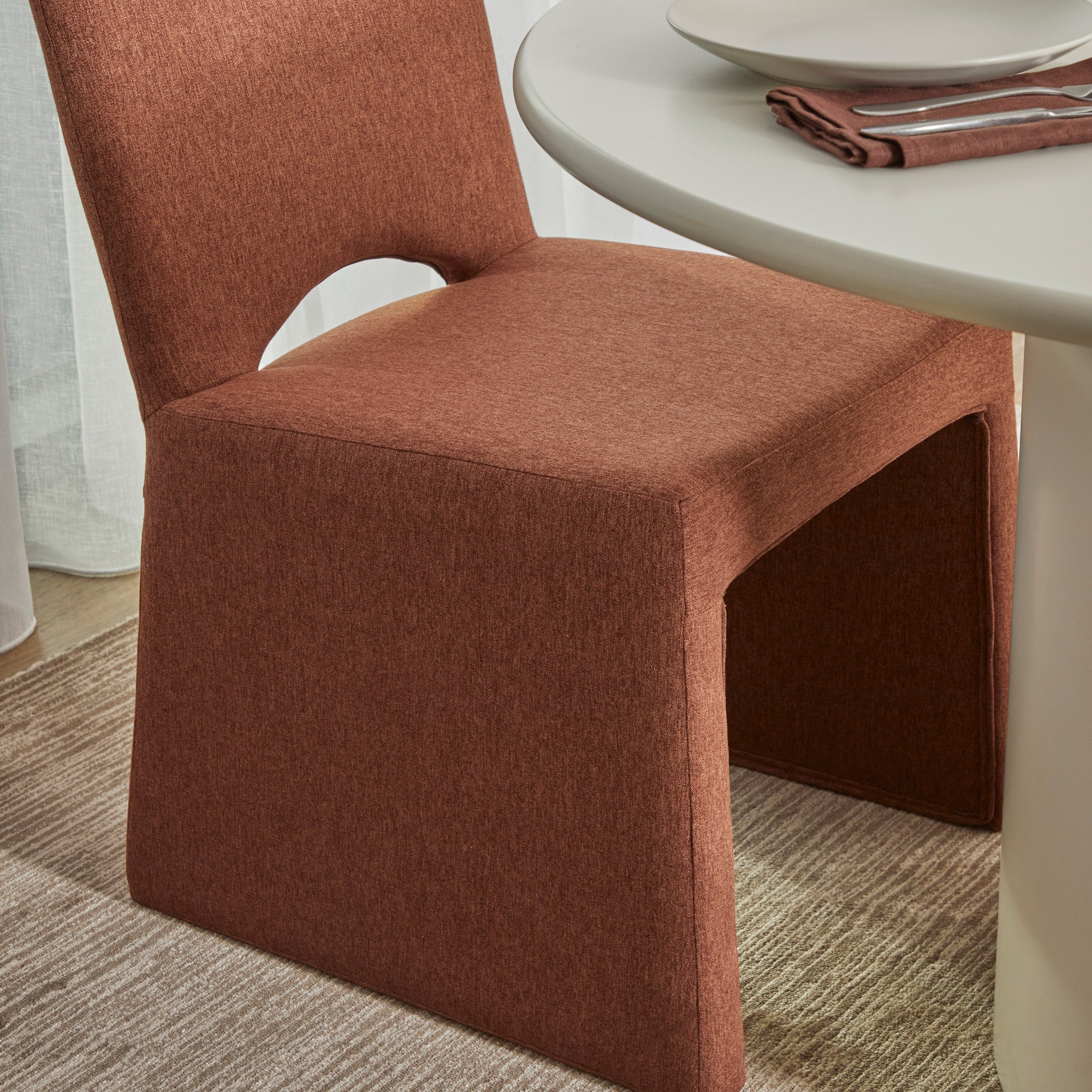 Set of 2 Madrid Dining Chairs Cinnamon