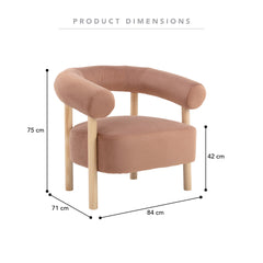 Nadia Armchair Rust (Set of 2)