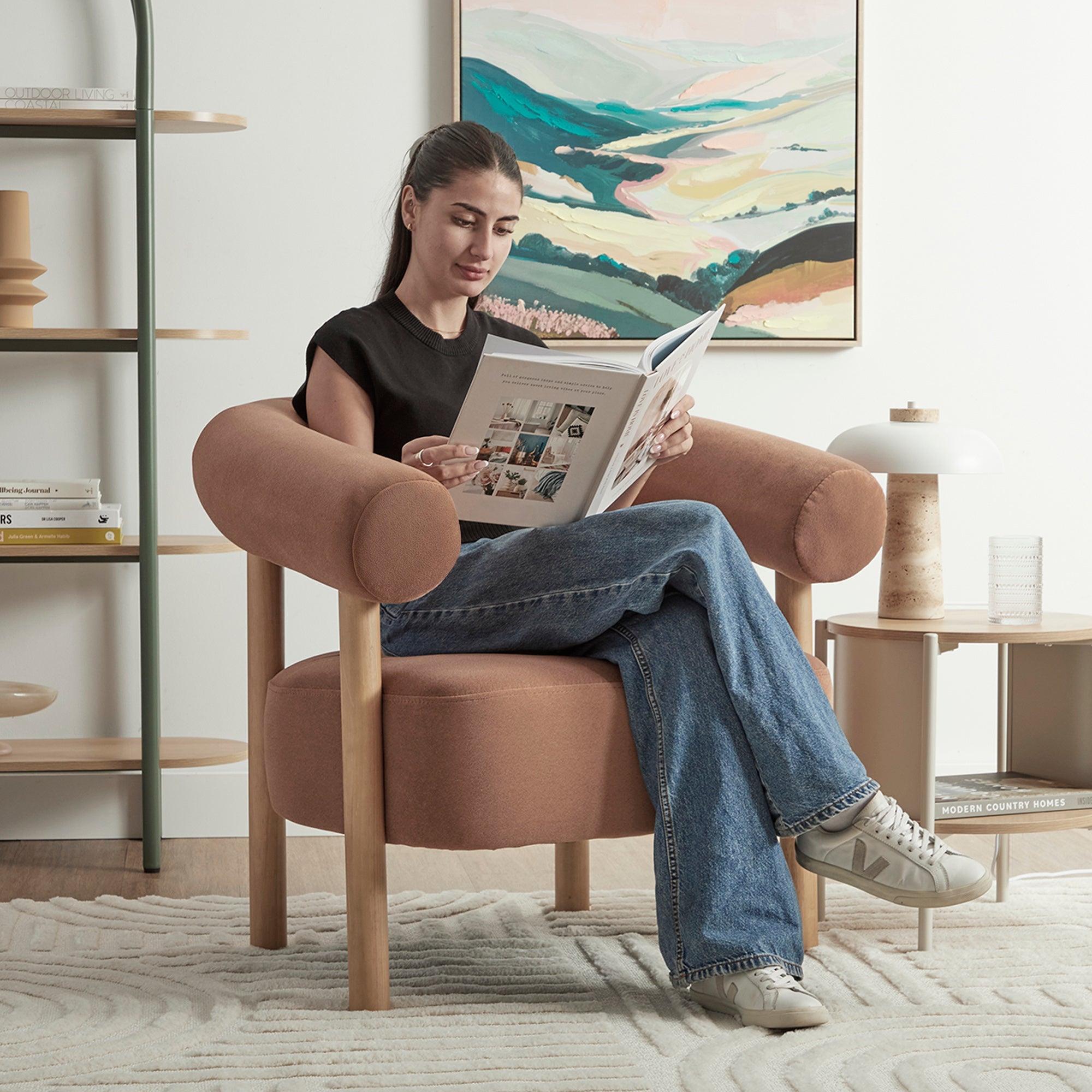 Nadia Armchair Rust (Set of 2)