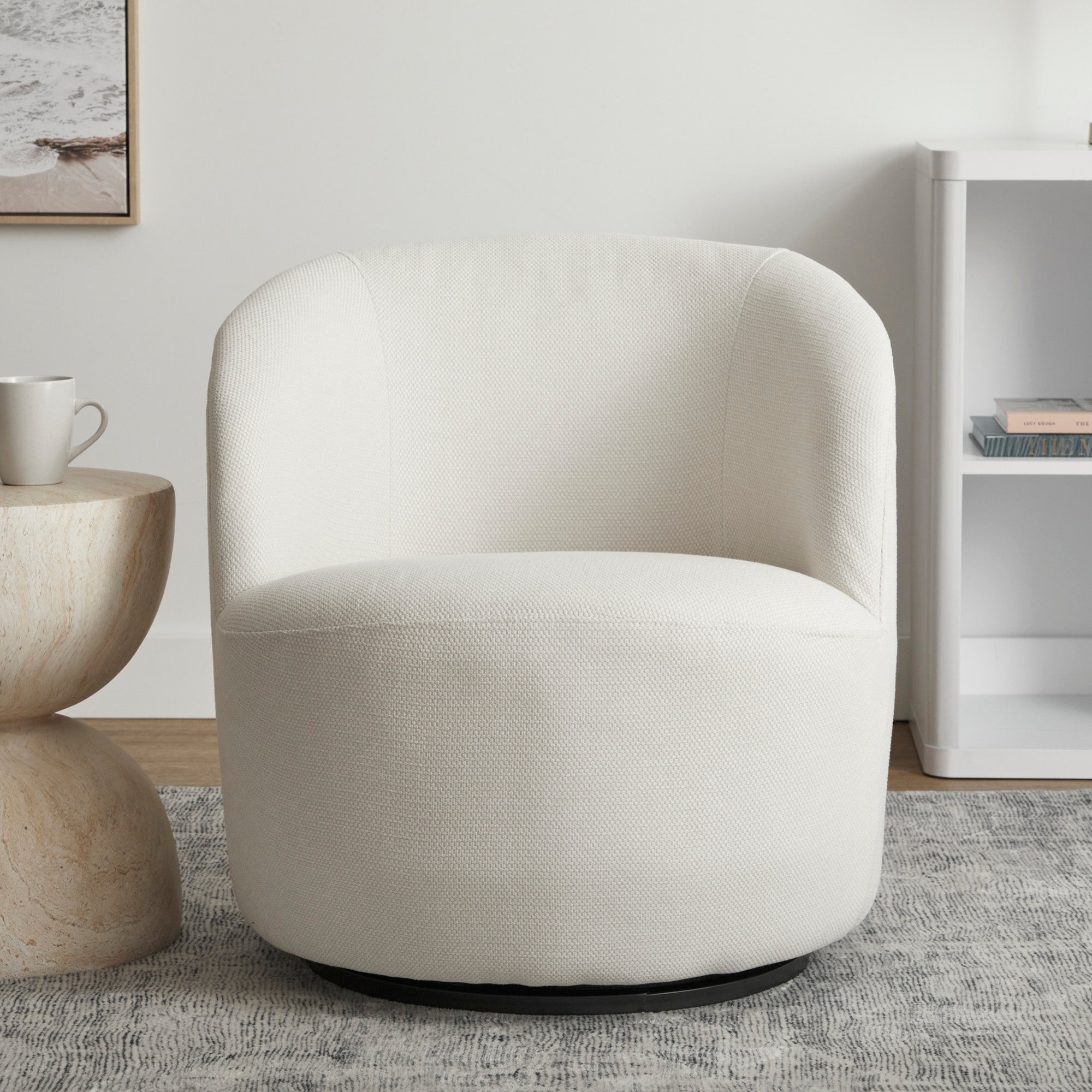 Sadie Swivel Armchair Cream (Set of 2)