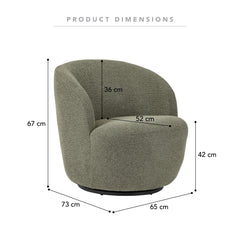Sadie Swivel Armchair Green