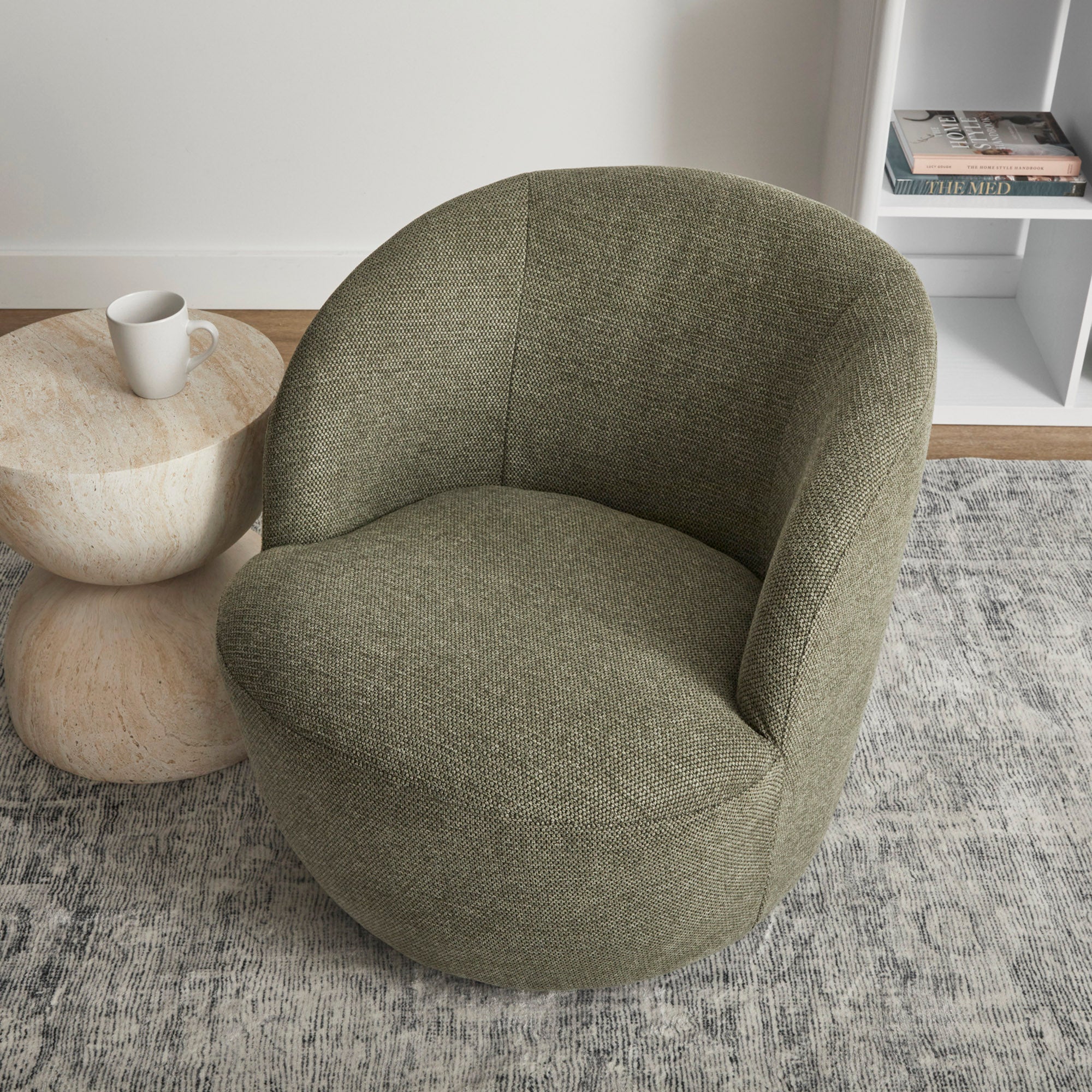 Sadie Swivel Armchair Green (Set of 2)