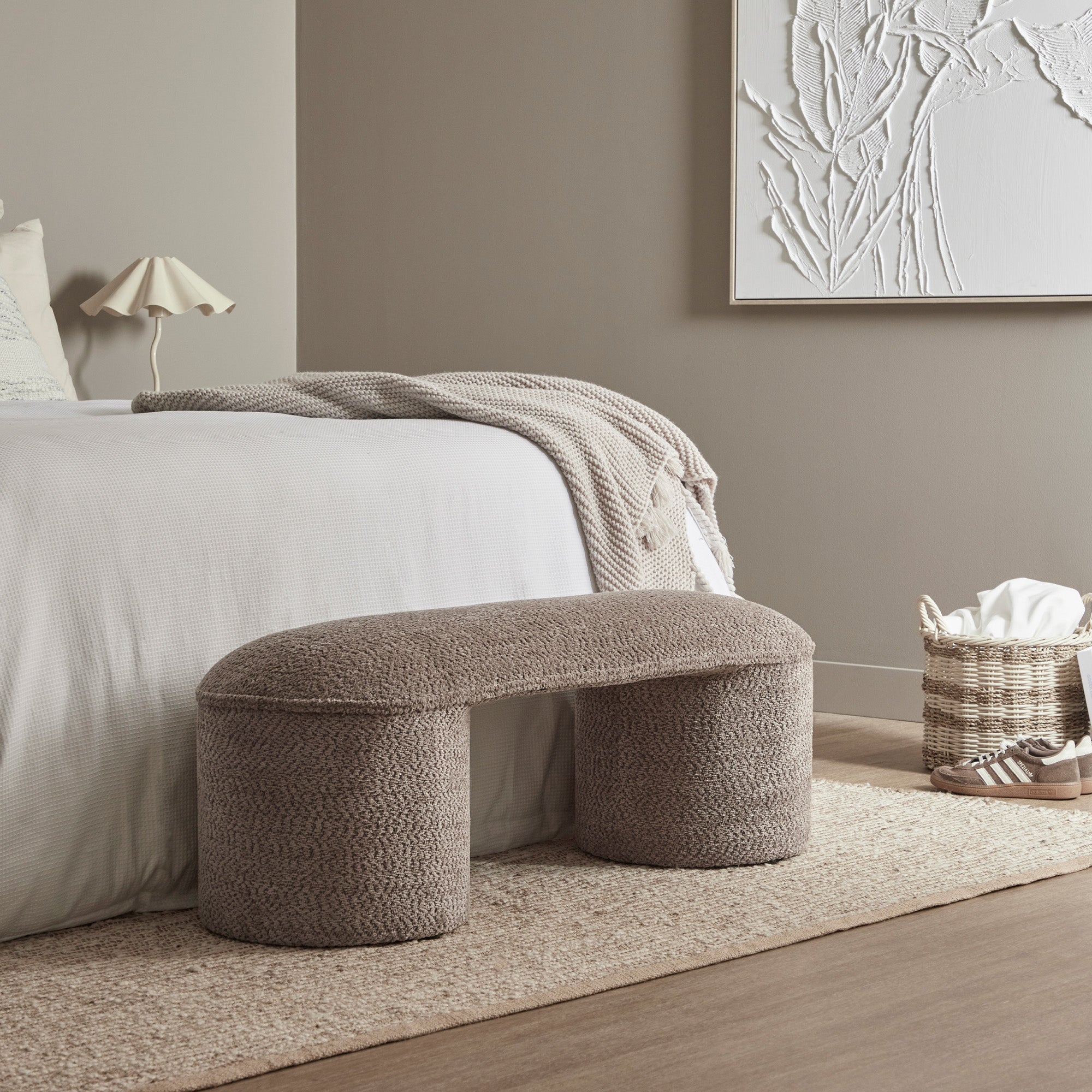 Sarah Ottoman Bench Chocolate