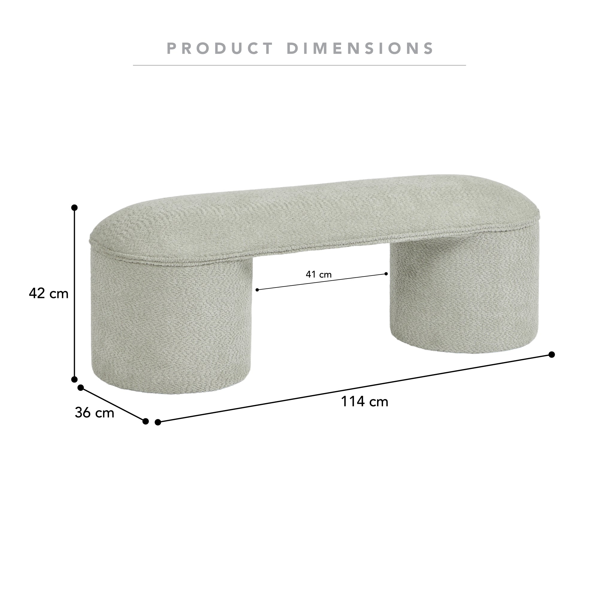 Sarah Ottoman Bench Sage