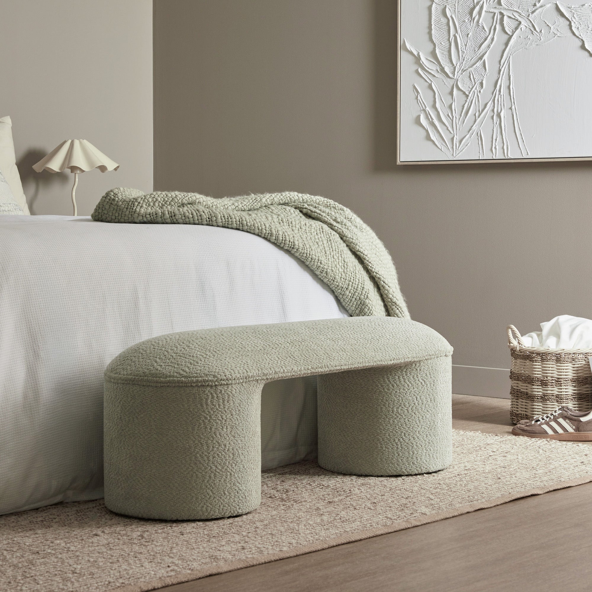 Sarah Ottoman Bench Sage