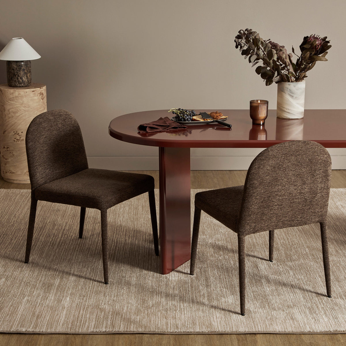 Set of 2 Toledo Dining Chairs Chocolate