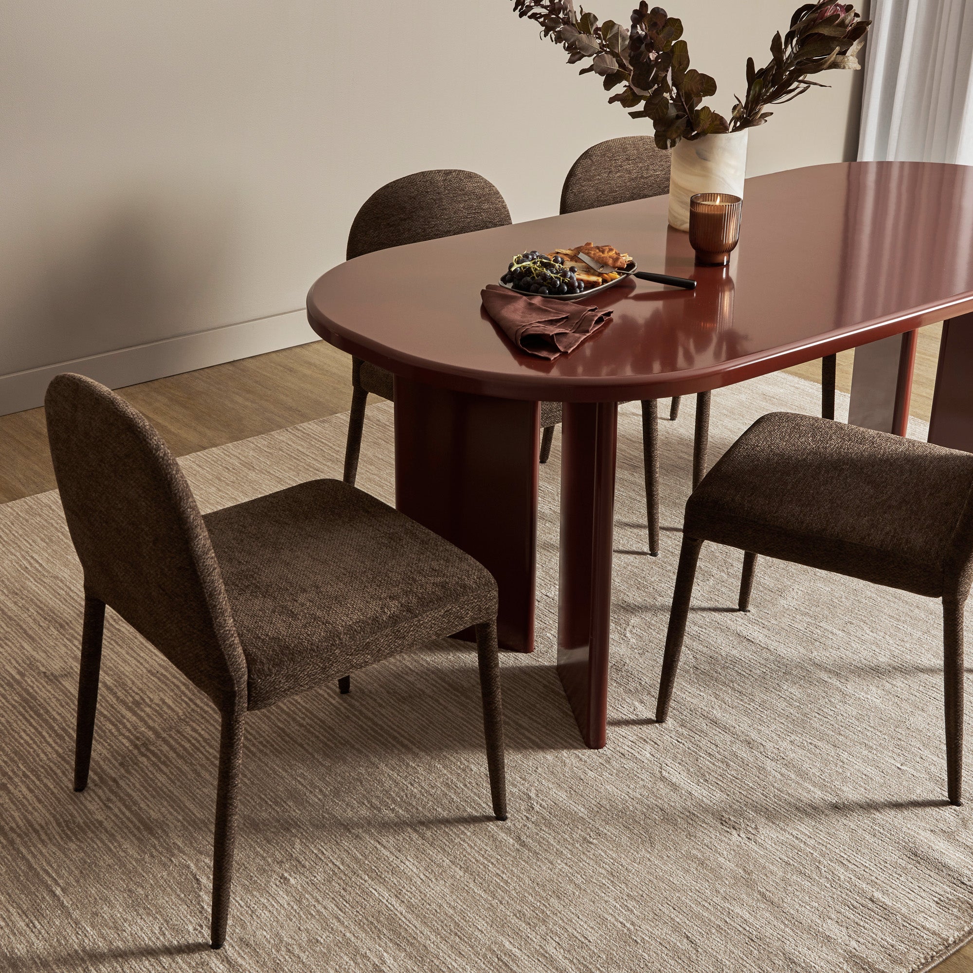 Set of 2 Toledo Dining Chairs Chocolate