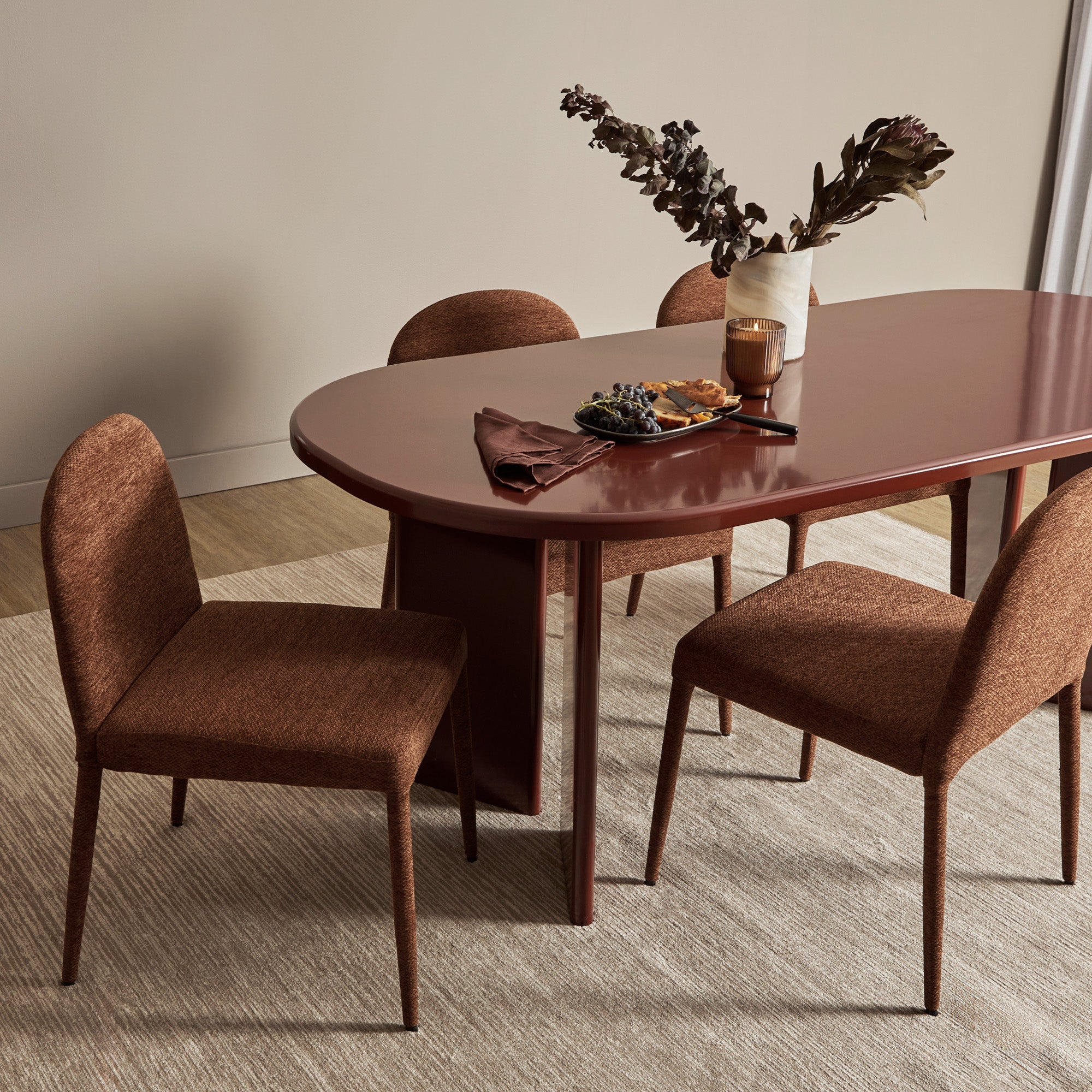 Set of 2 Toledo Dining Chairs Cinnamon