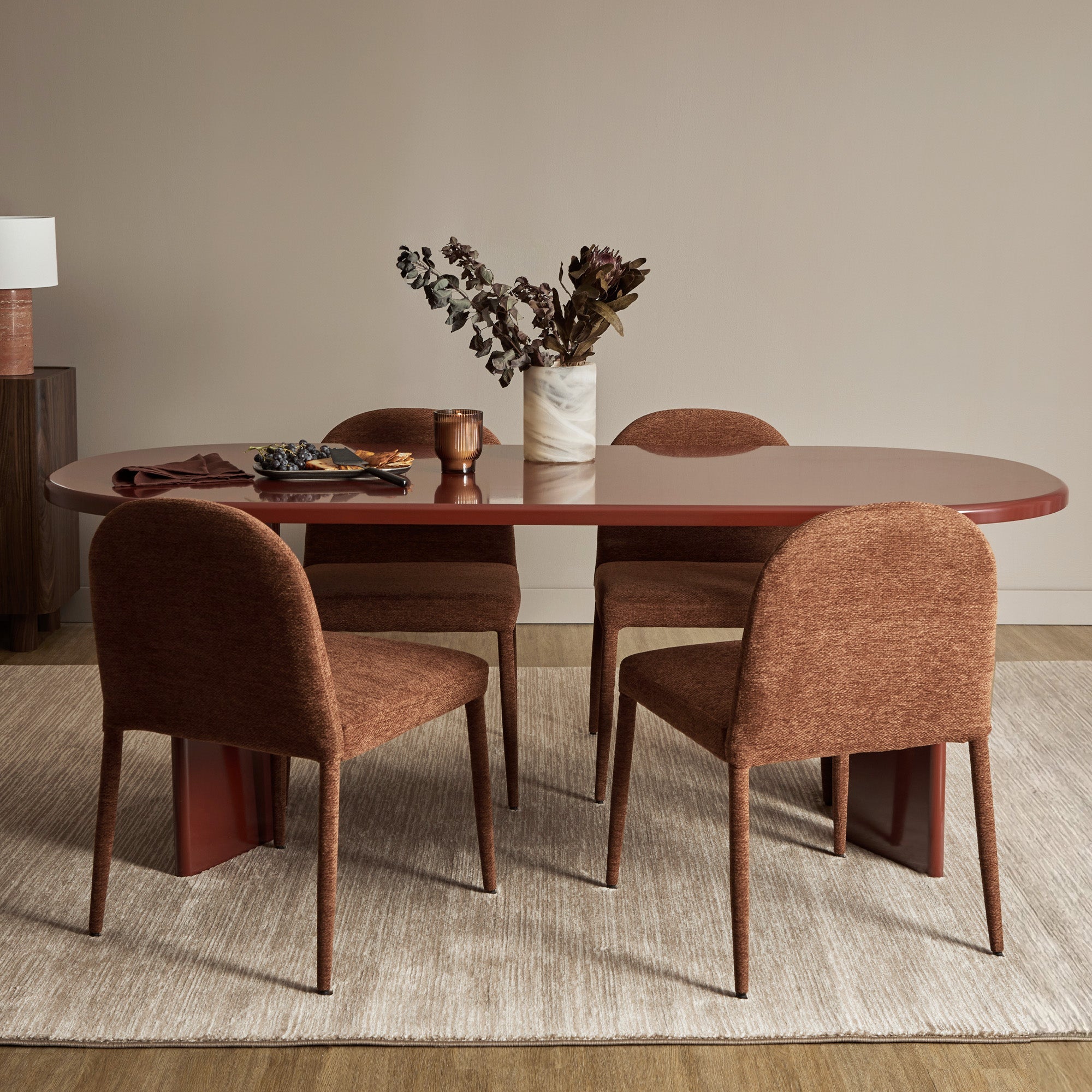 Set of 2 Toledo Dining Chairs Cinnamon