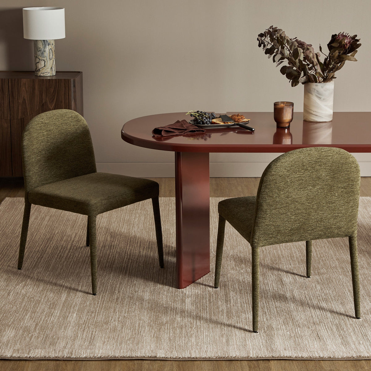 Set of 2 Toledo Dining Chairs Olive
