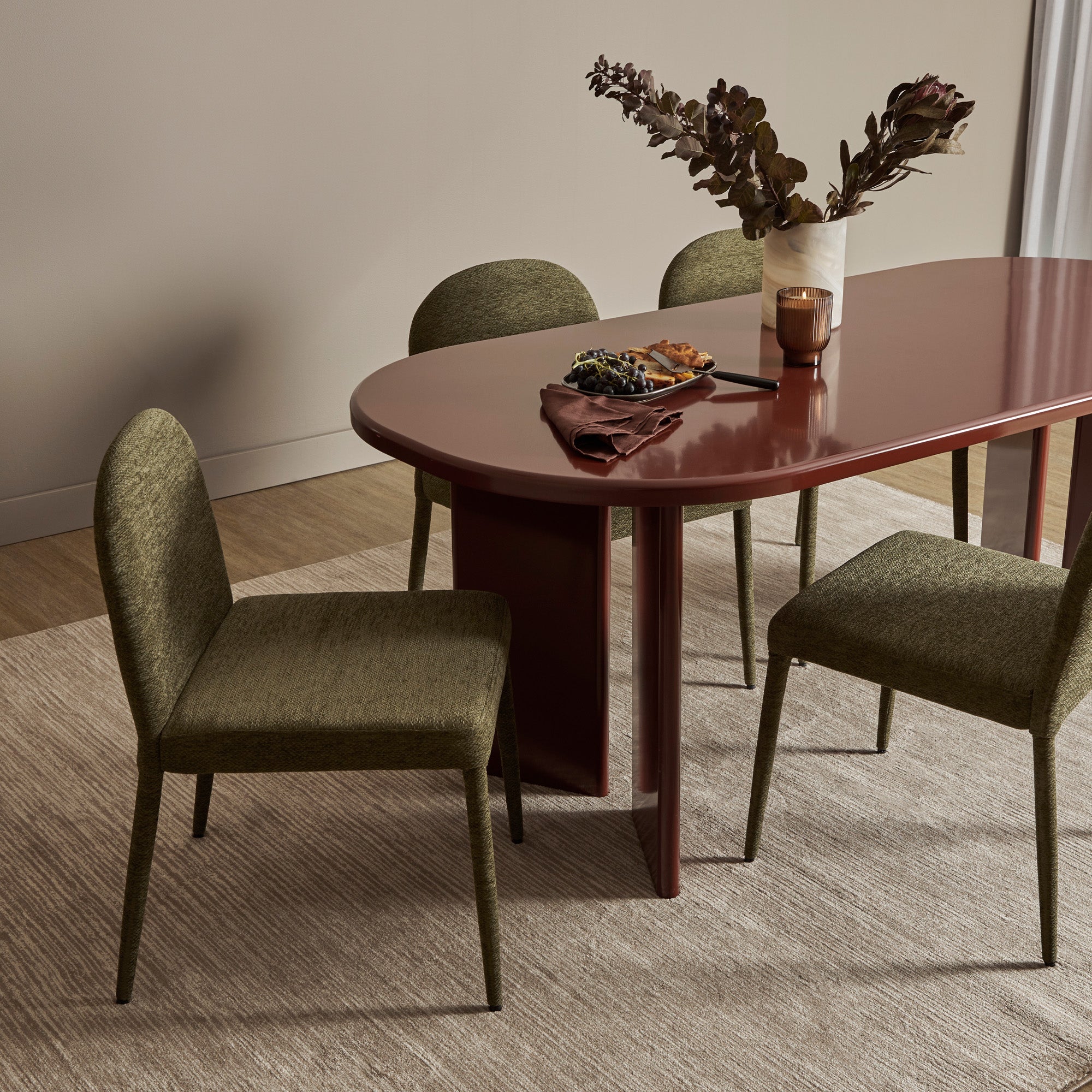 Set of 2 Toledo Dining Chairs Olive
